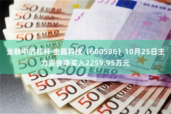 金融中的杠杆 金晶科技（600586）10月25日主力资金净买入2259.95万元