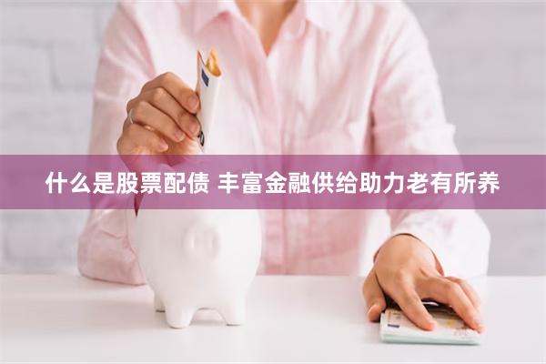 什么是股票配债 丰富金融供给助力老有所养